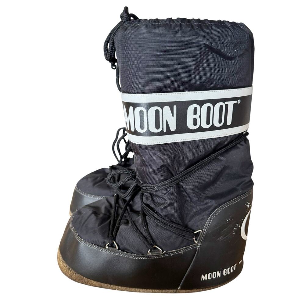 Moon Boots Icon Nylon Black COLOR Snow Boots Sz 42/44 EU , 9/10.5 US ,‎ 8/9.5 UK